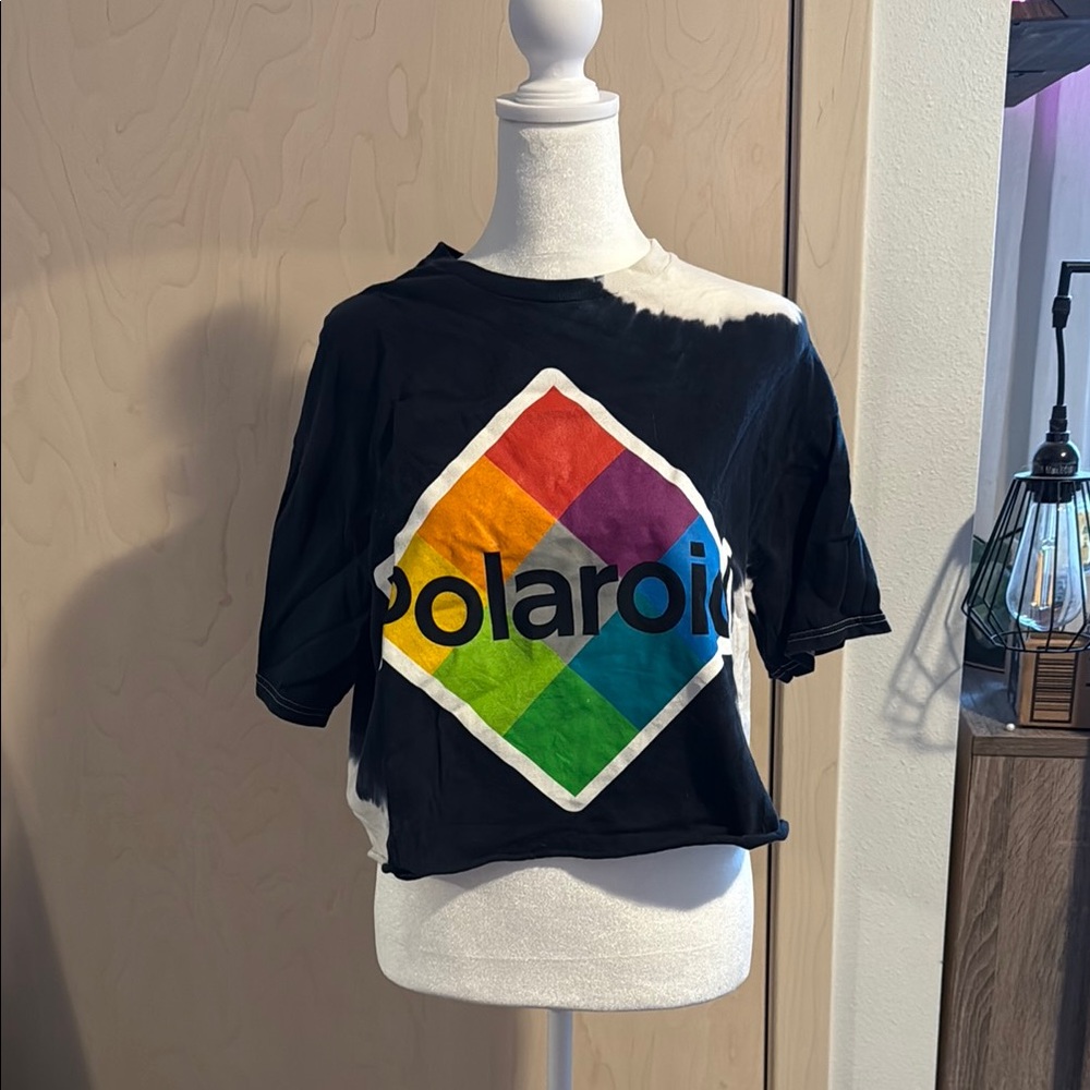 Polaroid Cropped Graphic T-Shirt